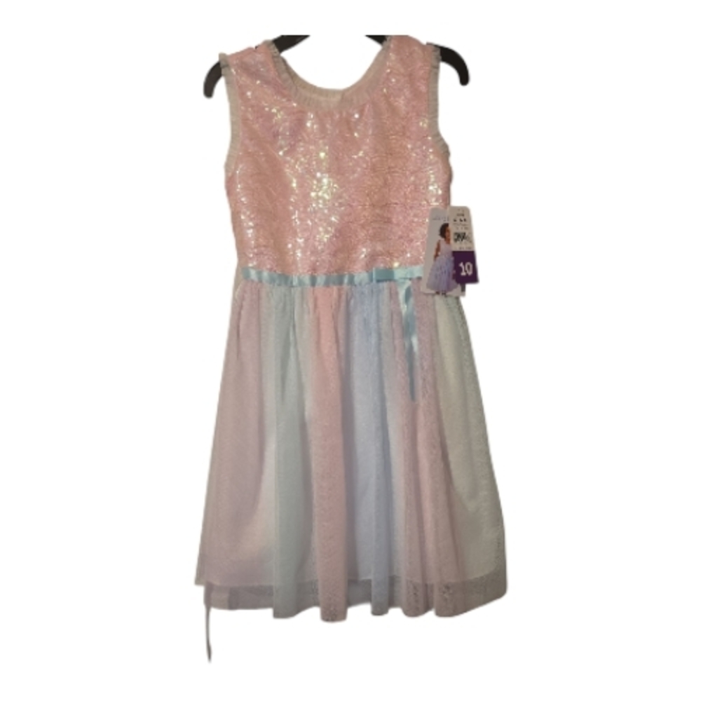 NWT Sparkling Pink and Blue Kids Dress